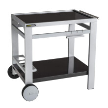 Cook'in Garden Media M Barbecue/Grill Trolley, Black/Silver