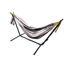 Ross James Garden Furniture, 100% Double Cotton Hammock with heavy Duty Metal Stand with over 200kg Weight Capacity (2020 Model) (Duck Egg and Blue