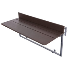 Gdmokle Balcony Hanging Table, Balcony Folding Table, Railing, Hanging Table with 5 Way Height Adjustable, Foldable Balcony Table for Patio Garden,