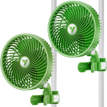 VIVOSUN 2-Pack AeroWave E6 Grow Tent Fan 6?, EC Motor, Smart Wifi Control, US Patented Auto Oscillating Clip fan, Weatherproof IP-54, Strong Airflow