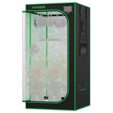 VIVOSUN Pro Grow Tent 80 x 80 x 160 cm Grow Tent with Thick 22 mm Poles, Oxford Fabric with Highly Reflective Mylar Extra Hanging Poles for