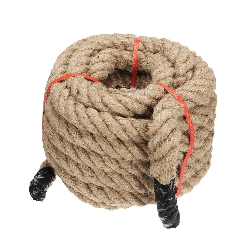 Patikil 1-1/2" X 50 Ft Twisted Manila Rope - Natural Thick Jute Rope For Docks, Railings, Bundling, Craft, Tug Of War, And Decorating 5051220000986
