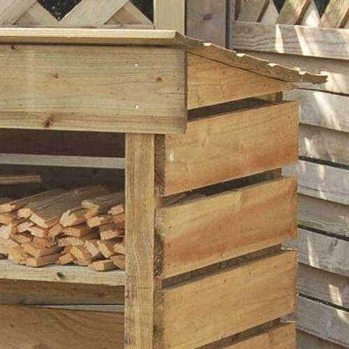 Rowlinson Rowlinson Small Log Store Pressure Treated Timber 2