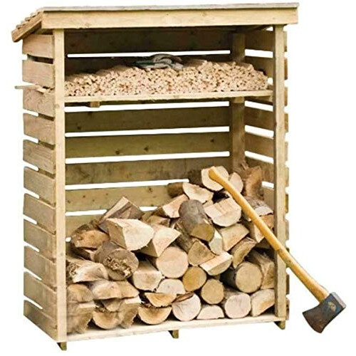 Rowlinson Rowlinson Small Log Store Pressure Treated Timber 1