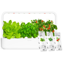 Click & Grow Indoor Herb Garden Kit with Grow Light | Easier than Hydroponics Growing System | Smart Garden for Home Kitchen Windowsill | Vegetable &