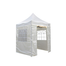 All Seasons Gazebos 2x2 Fully Waterproof Pop up Gazebo With 4 Zip up Sides and Accessories - Cream