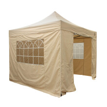 All Seasons Gazebos 2.5x2.5m Heavy Duty Fully Waterproof Pop up Gazebos and 4 Side Walls - Beige