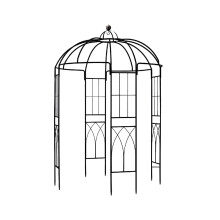 SCENDOR 106.7"L x 81.5"H x 81.5"W Garden Arbour Birdcage Shape Metal Gazebo Pergola Pavilion, Garden Rose Pavilion Arch, Iron Frame Gazebo Great for
