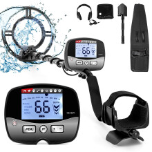 HOOMYA Metal Detectors for Adults Professional - High Sensitivity Waterproof Search Coil, 4 Adjustable Modes, LCD Backlight Display, Pinpoint