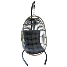 Sedol Hanging Egg Chair - Premium Collapsible (Foldable) Egg Swing Chair - Rattan Weave Egg Garden Chair with Stand - Hanging Chair for Garden, Patio,
