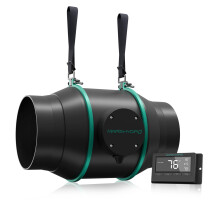 MARS HYDRO 6 Inch Inline Duct Fan with Temp Digital Controller Exhaust Fan for Grow Tents Hydroponics