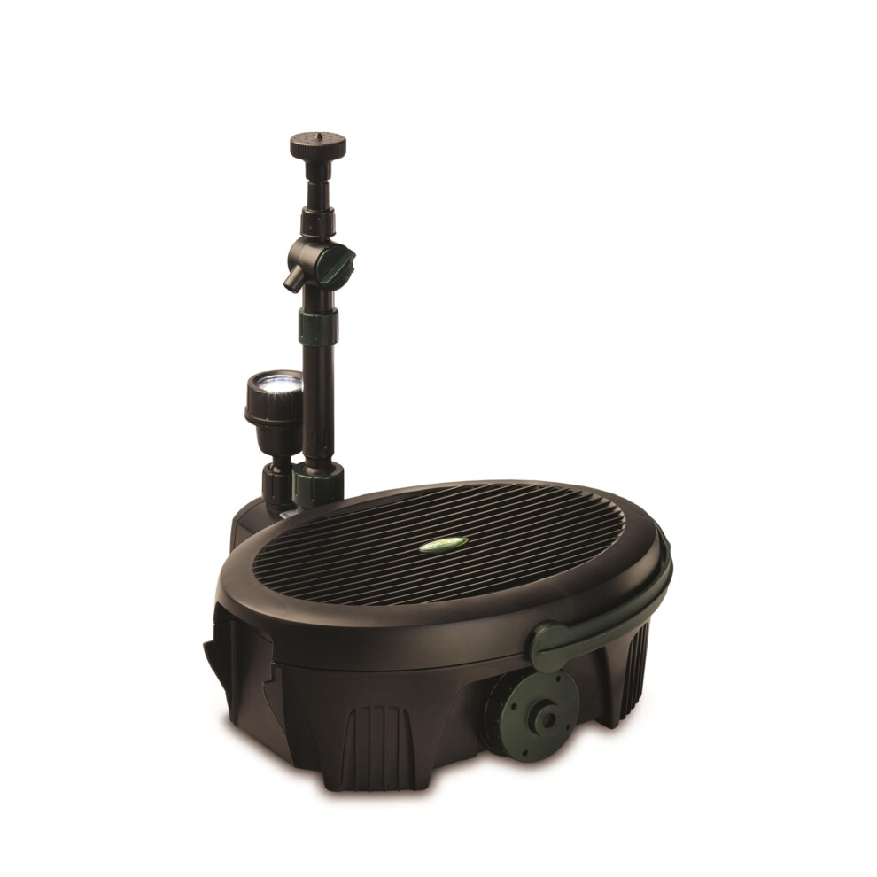 Blagdon Inpond 5-in-1 3000 Easy Care Clean Pond Solution, 10w Pond Pump & Filter with UV Clarifier for Algae Control and Clear Water, LED Light, 3