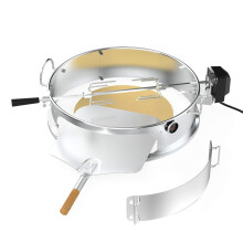 Onlyfire Stainless Steel Pizza Ring Kit with Rotisserie,pizza stone and shovel, Multifunctional BBQ Kit, for Roasting Chicken and Cooking Pizza, fits