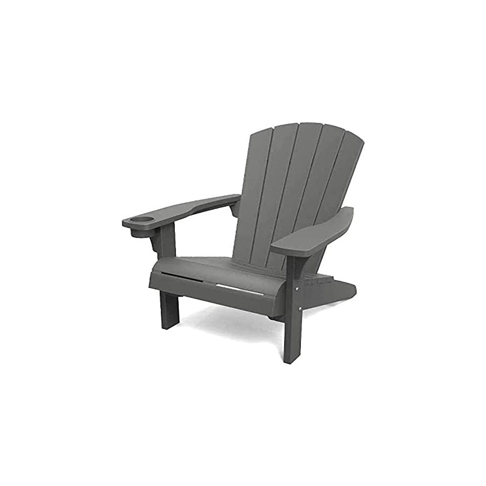Keter Alpine Adirondack Outdoor Garden Furniture Chair - Graphite Grey