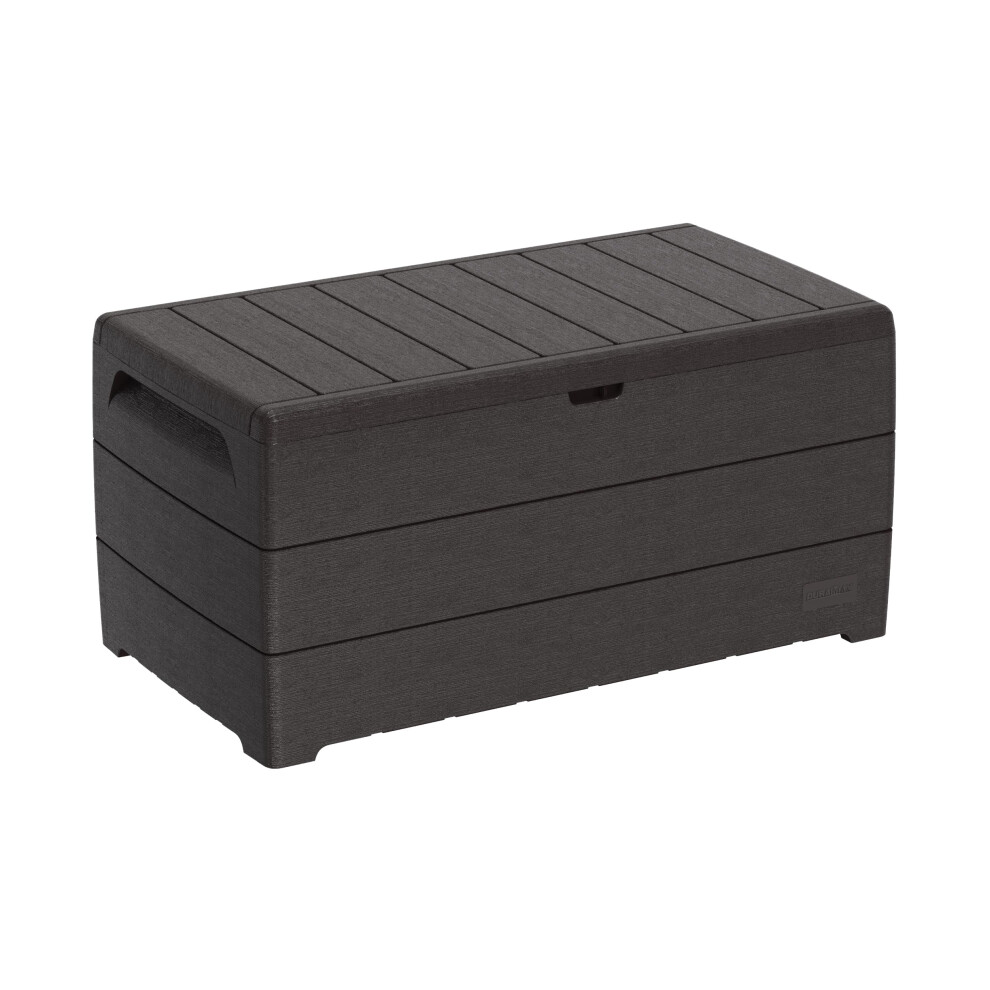 Duramax Cedargrain Durabox 416 Litre/ 110 Gallons, Outdoor Plastic Deck Box and Garden Furniture Organizer, Woodgrain Texture, Lockable Plastic
