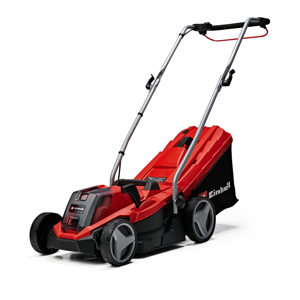 Einhell Power X-Change 18/33 Cordless Lawnmower - 18V, Brushless Motor, 33cm Cutting Width, 30L Grass Box, 5 Cutting Heights - GE-CM 18/33 Li Solo