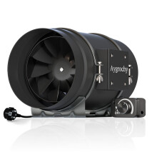 Aygrochy Quiet 8? Inline Duct Fan with 0-100% Variable Speed Controller - Ventilation Exhaust Fan Using for Heating Cooling Booster, Grow Tents,