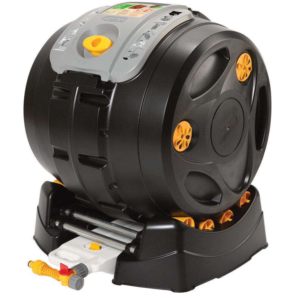 HOZELOCK - Easymix 2-in-1 Composter: Rotating Composter with 100 Litre Capacity. Mixing 3x Faster than Standard Composters (8 Weeks), Compost Juice