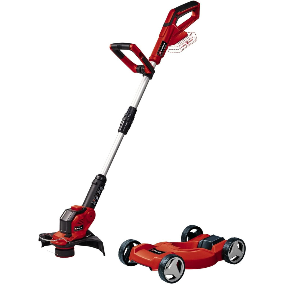 Einhell Power X-Change 18/28 Cordless Strimmer With Mower Attachment - 18V, 28cm Cutting Width, Battery Strimmer Cordless Grass Cutter And Lawn Edger