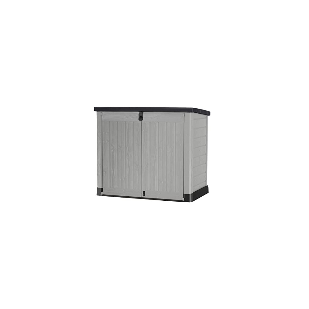 Keter Store It Out Pro Outdoor Garden Furniture Storage Shed Grey| Fade Free | All Weather Resistant | Safe and Secure | Zero Maintenance | 5 year