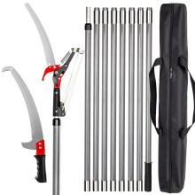 Walensee Pole Saws for Tree Trimming,220-823cm Extendable Tree Pruner,Manual Branch Timmer with Blade and Scissors High Branches Pruning Fiberglass