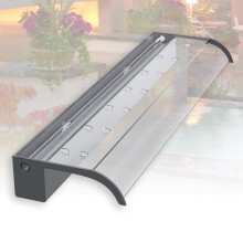 LONGRUNNEW Pond Waterfall Blade Kit, 90cm Acrylic Pool Fountain with Accessories, Width 18cm Curved Outlet Spillway for Garden Patio Pond Decoration