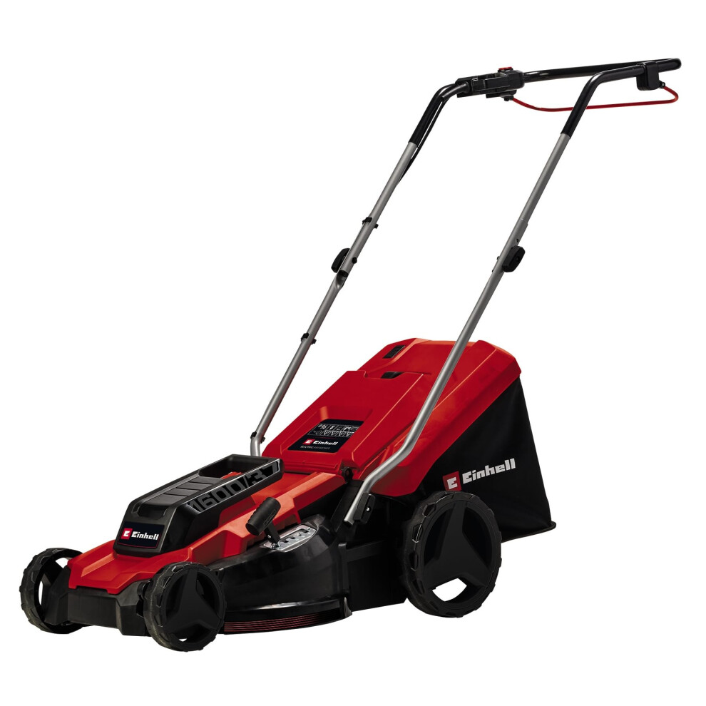 Einhell 1600W Electric Lawn Mower - 37cm Cutting Width, 38L Large Capacity Grass Box, 5 Cutting Heights (20-60mm) - Powerful Corded Lawnmower for
