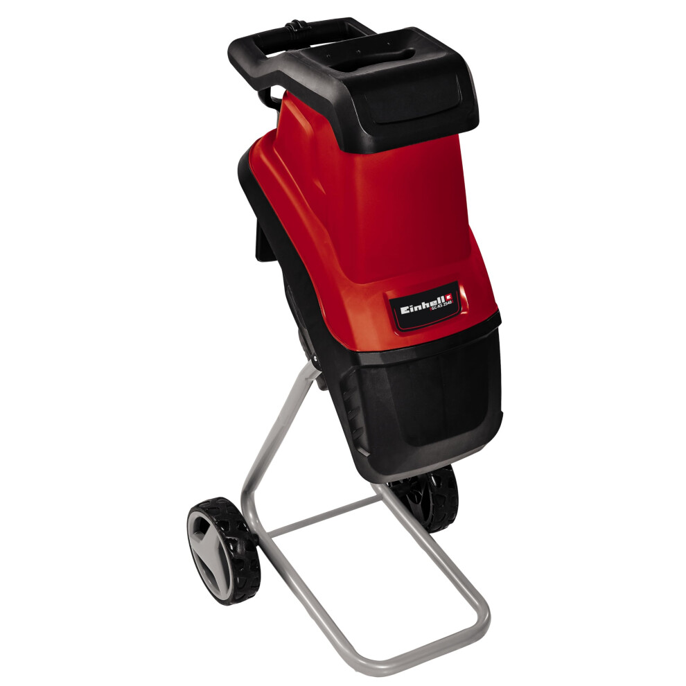 Einhell 2500W Electric Garden Shredder - Reversible Steel Blades, Large Funnel Opening, Safety Shut-Off - GC-KS 2540 Mulcher for Leaves and Branches