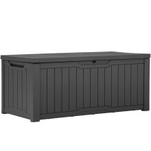 YITAHOME Outdoor Storage Box, 120 Gallon Waterproof Deck Box for Garden Tools, Patio Cushions, and Pool Accessories, Lockable, Easy Assembly,