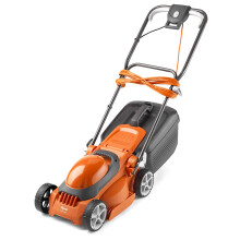 Flymo EasiStore 300R Electric Rotary Lawn Mower - 30 cm Cutting Width, 30 Litre Grass Box, Close Edge Cutting, Rear Roller, Manual Height Adjust,