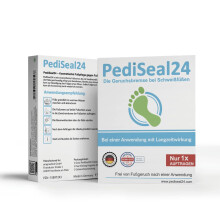 PediSeal24 Foot Cream Deodorant - 1 x 10 ml jar with long-term effect against foot odor, includes disposable hygiene socks