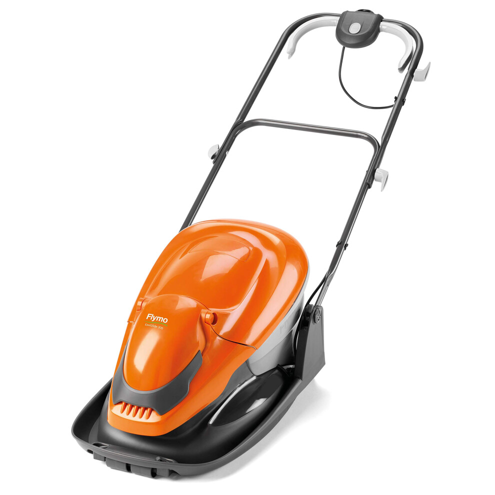 Flymo EasiGlide 300 Hover Collect Lawn Mower - 1700W Motor, 30cm Cutting Width, 20 Litre Grass Box, Folds Flat, 10m Cable Length, Orange and Grey