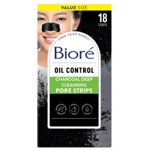 Biore Deep Cleansing Pore Charcoal Strips, 18 Count