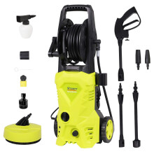 Stream Pressure Washers Jet Washer for Patio, 135Bar 1650W 420L/H Portable Power Washers with Brush, Electric High Power Washer Car Washing Machine,