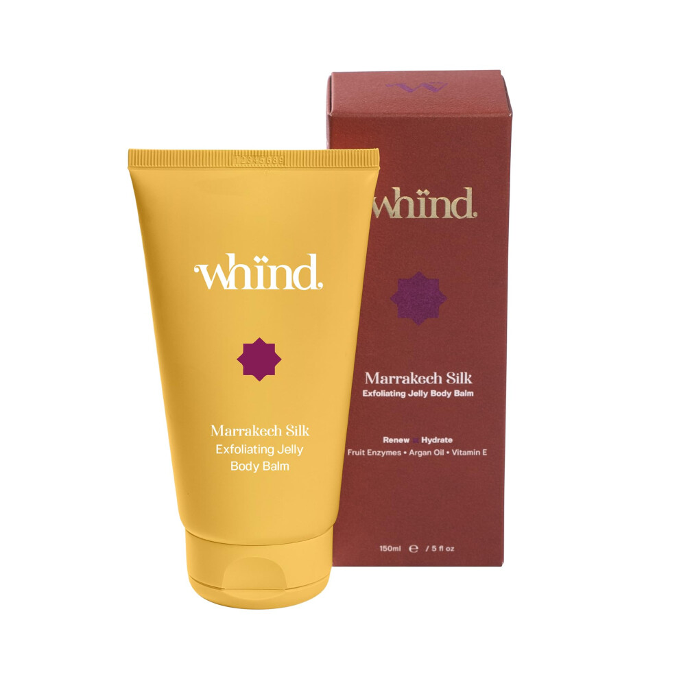 Whind Marrakech Silk Exfoliating Jelly Body Balm Scrub ? Hydrating Vitamin E Shower Scrub For Glowing Skin ? 150Ml ? Gentle Body Exfoliator &