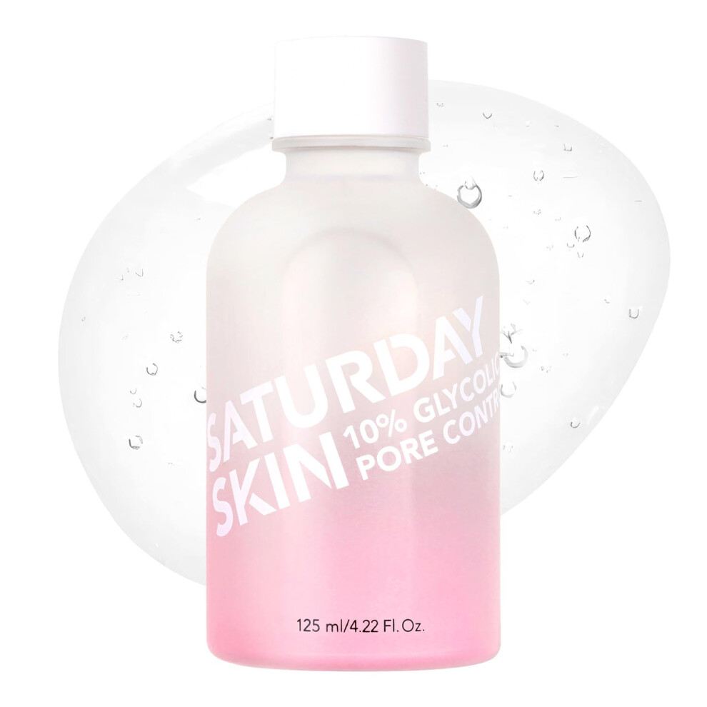Saturday Skin Pore Clarifying Travel Sized Toner 10% Glycolic Acid&Aha Deep Cleansing Astringent Facial Toner,Hypoallergenic Skin-Purifying Face Toner