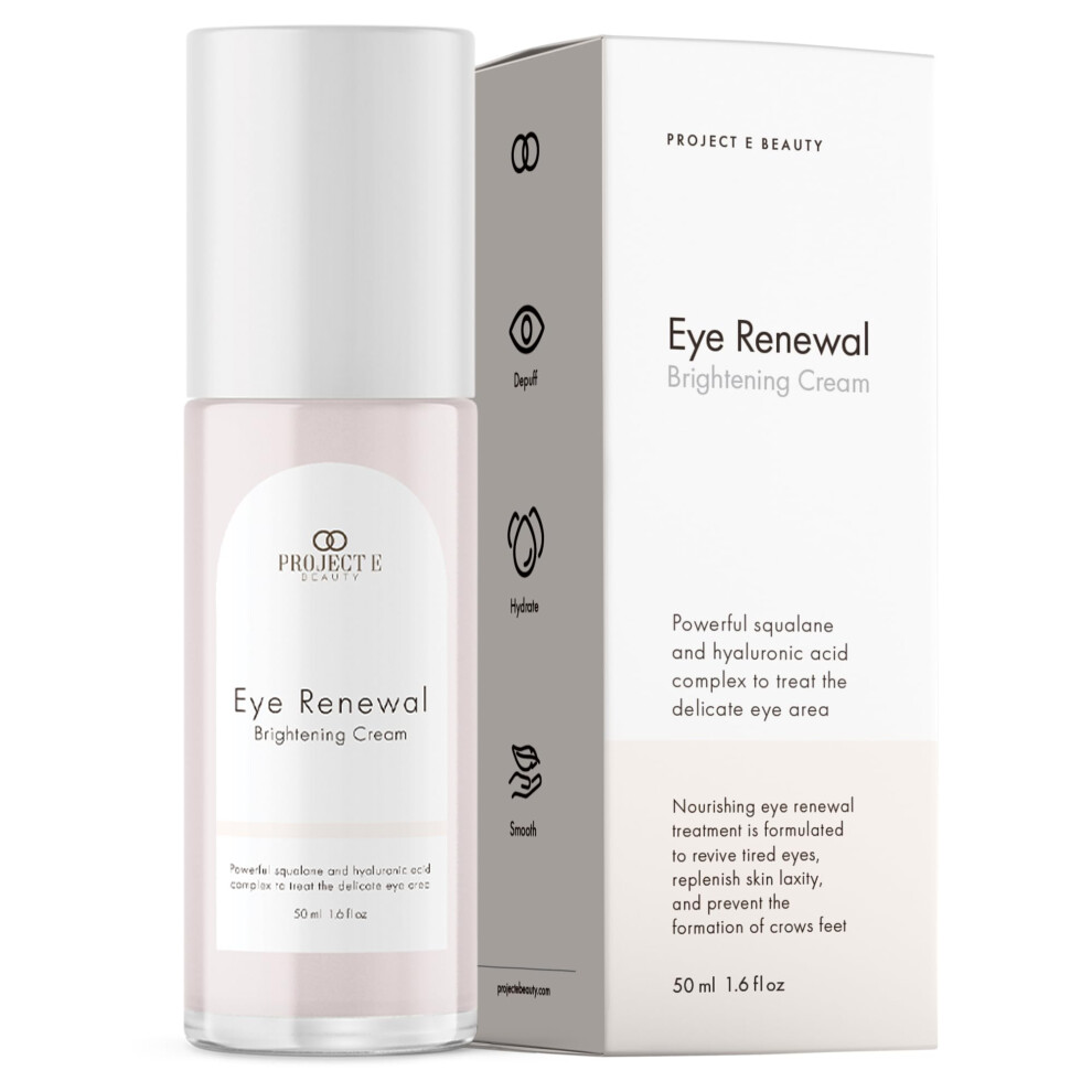 Project E Beauty Cream/Dark Eye Renewal Brightening By | Advanced Anti-Aging Under Eye | Visibly Reduces Wrinkles, Puffiness & Circles |