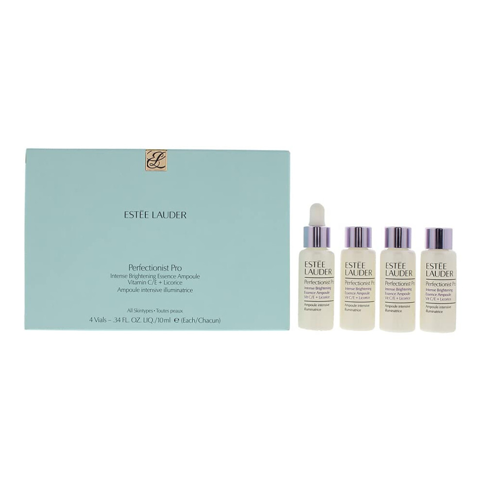 Est?e Lauder Perfectionist Pro Intense Brightening Essence Ampoule with Vit C/E + Licorice 4 vials x 10ml All Skin Types