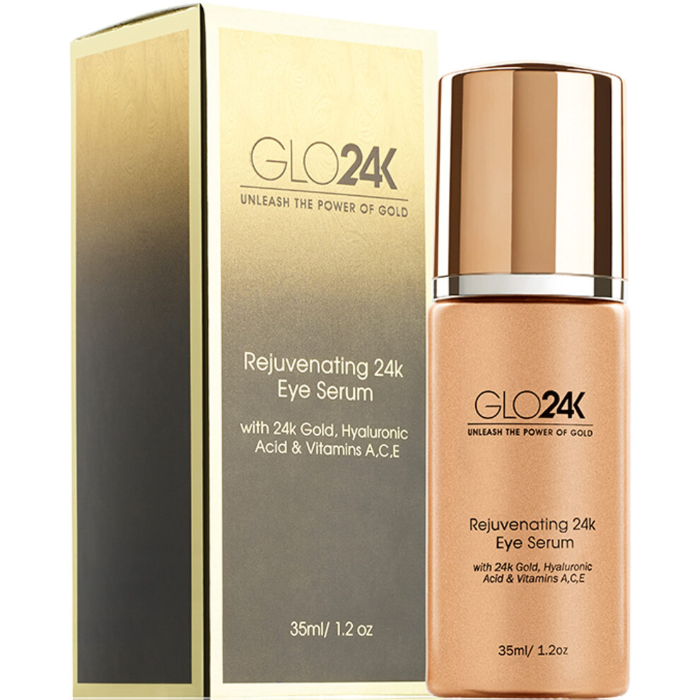 Glo24k Unleash The Power Of Gold Gold Glo24k Eye Serum With 24K Anti-Aging Formula With Vitamins And Hyaluronic Acid