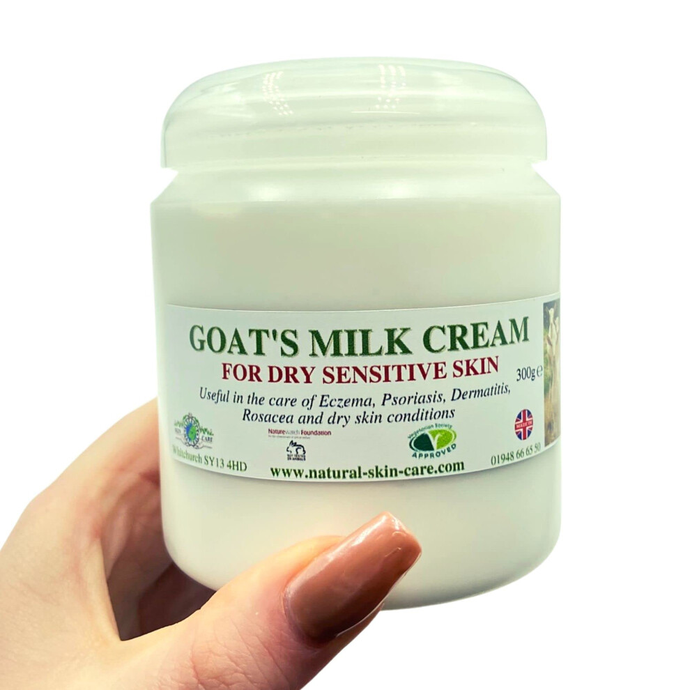 Elegance Natural Skin Care Cream Goats Milk Moisturising 300G By Formulated For Dry, Sensitive Skin. Multi Award Winning.