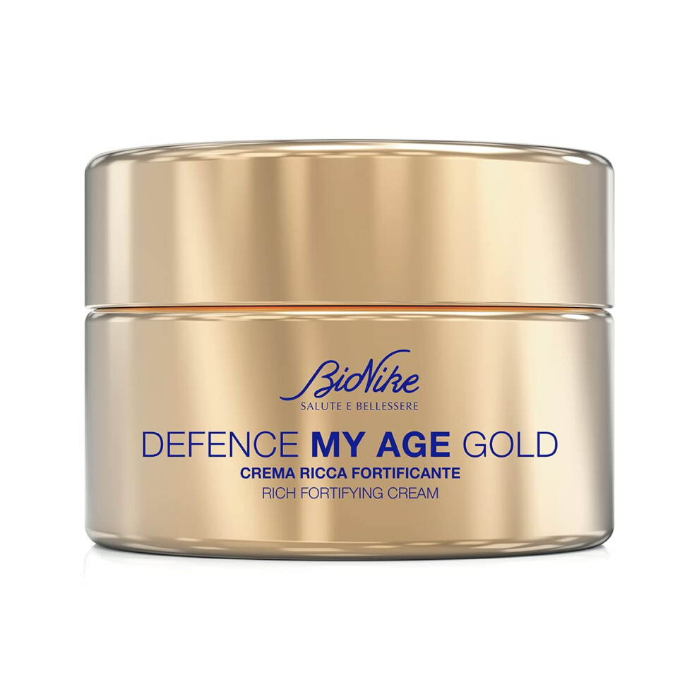 Bionike Gold Defence My Age - Crema Viso Ricca Fortificante Pelle Matura, 50Ml