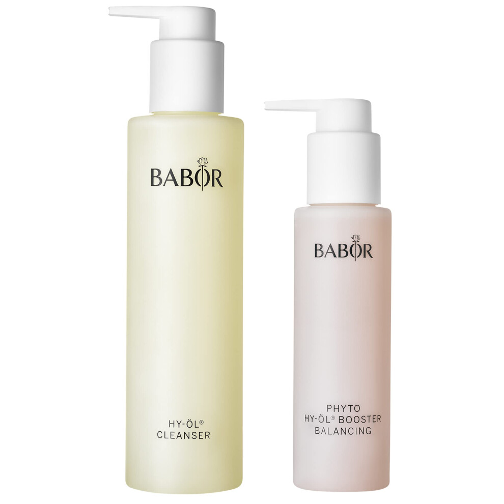 Babor Cleansing Hy-Oil & Phytoactive Combination Set - Cleansing Duo, For Combination Skin, Pore-Deep Facial Cleansing, With Oil & Herbal Extract, 2