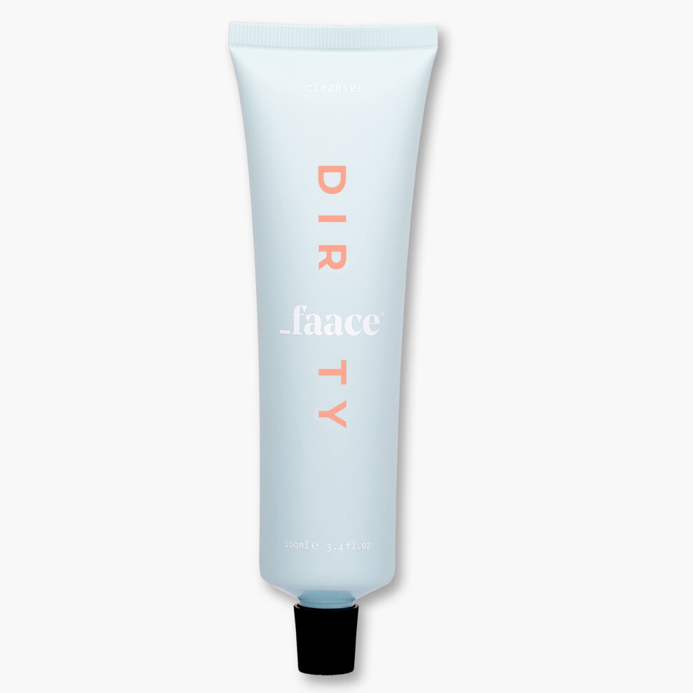 Faace Dirty Rose Water Face Cleanser As Seen On Dragons Den - Creamy Gel Purifies, Soothes, & Exfoliates To Fight Acne - Made In Uk - Vegan & Organic