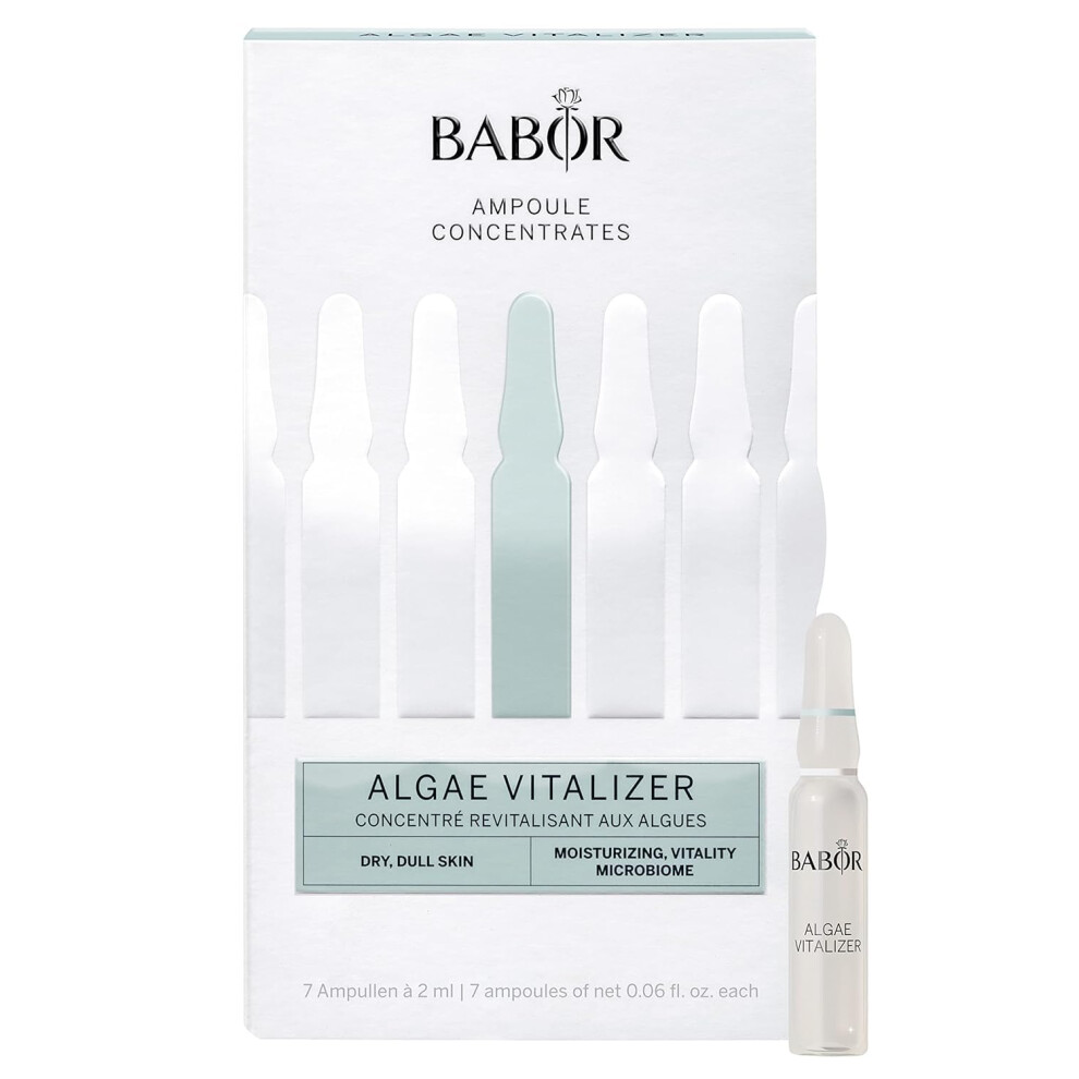 Babor Green Algae Vitalizer Serum Ampoules For The Face, With Algae Extract For A Revitalised Complexion, Vegan Formula, 7 X 2 Ml Concentrated