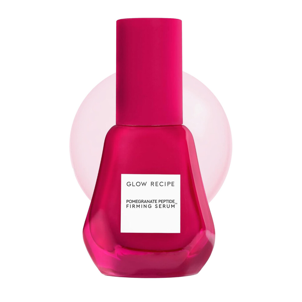 Glow Recipe Pomegranate Copper Peptides Face Serum - Face Firming Peptide Serum for Women & Men with Polypeptides + Hyaluronic Acid - Hydrating &