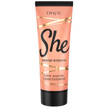 Onyx SHE Face Sunbed Cream | Bronzing Accelerator for Women | Deep Tan Enhancer for Indoor & Outdoor Use | Hydrating Formula with Anti-Cellulite