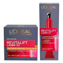 L'Or?al Paris Revitalift Laser X3 Deep Anti-Ageing Treatment SPF20 with Hyaluronic Acid and Pro-Xylane + Revitalift Laser X3 Anti-Wrinkle Concentrated