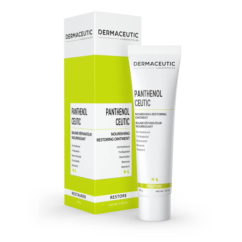 Dermaceutic Cream Panthenol Ceutic - Nourishing Restoring Ointment With Panthenol, Shea Butter, Beeswax And Vitamin E - Immediate Comfort For Dry, Sensitive