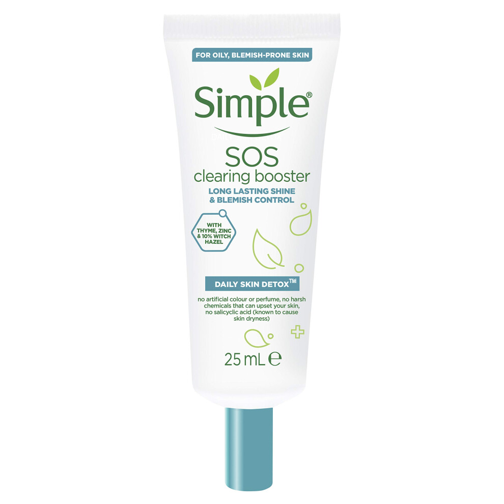 Simple Daily Skin Detox Spot Cream & Moisturiser SOS Clearing Booster 8x25 ml