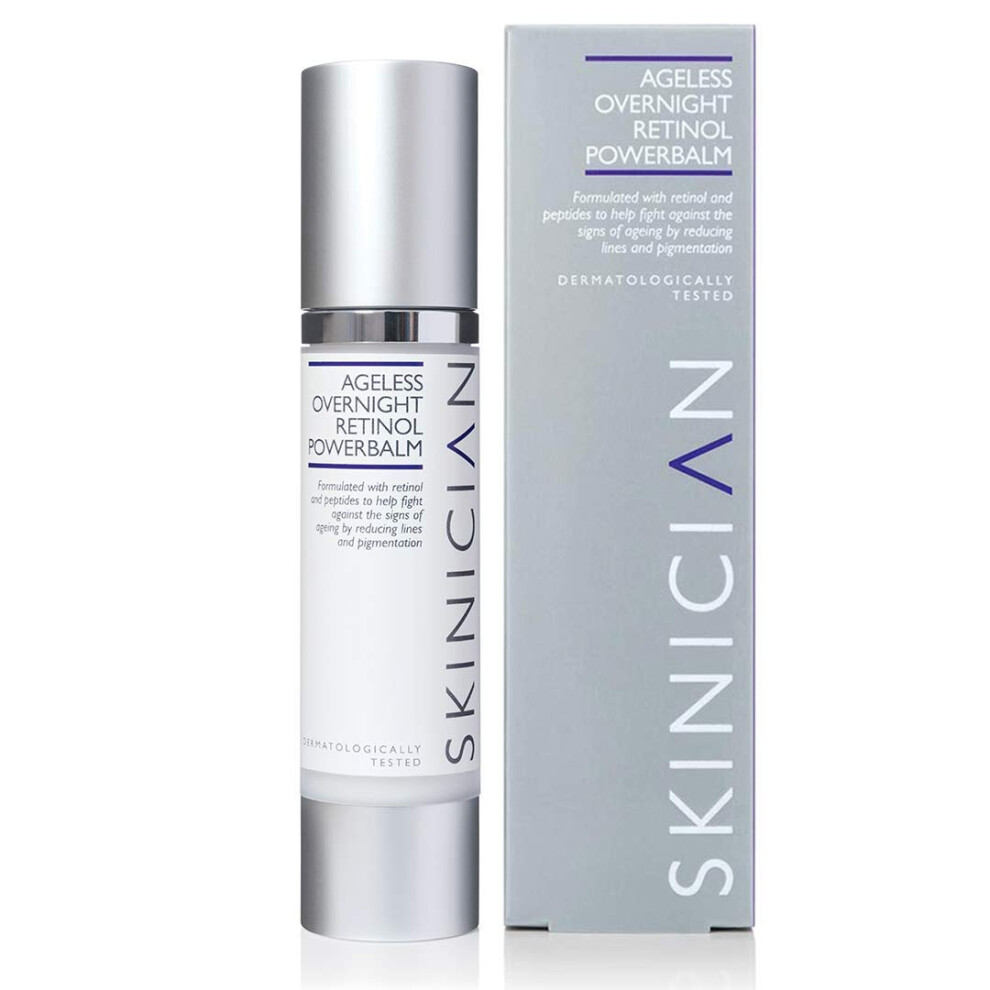 Skinician Ageless Overnight Retinol Powerbalm - Anti-Ageing Retinoid Face Serum - Peptide Moisturiser To Reduce Fine Lines & Skin Pigmentation